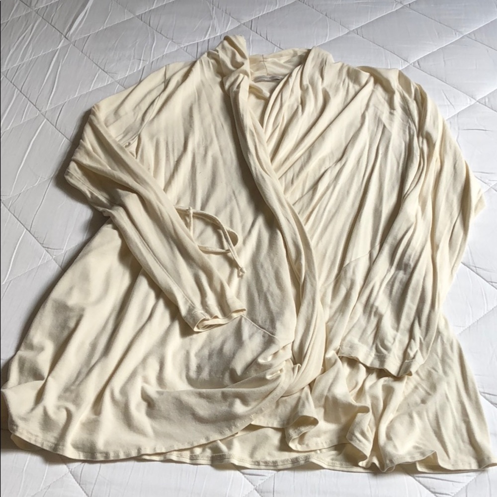 Cotton knit swing coat